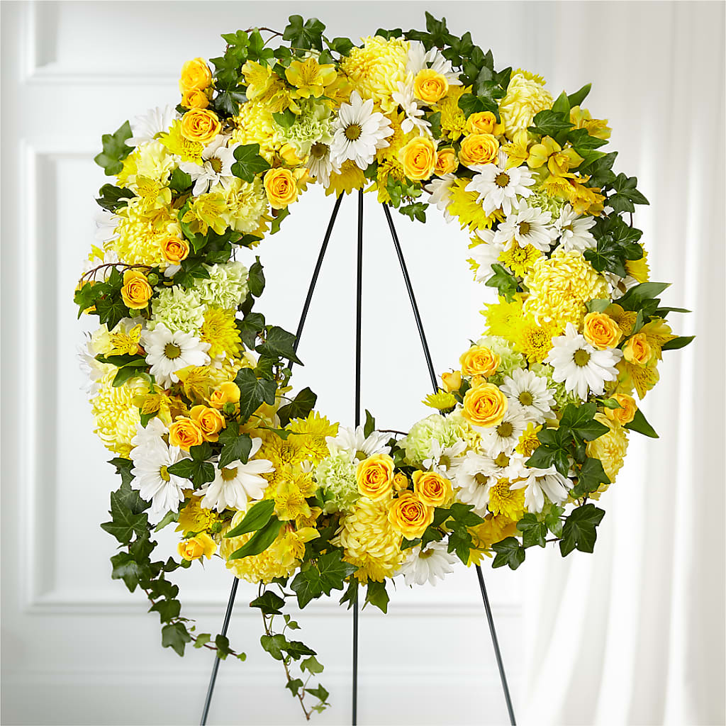 Golden Remembrance Wreath – Maple Ridge Florist, Maple Ridge BC