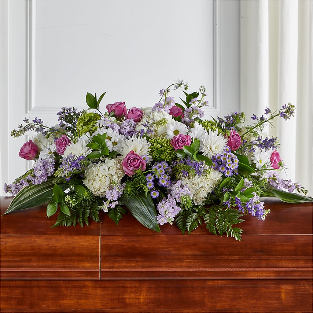 Meadows of Serenity Casket Spray – Maple Ridge Florist, Maple Ridge BC