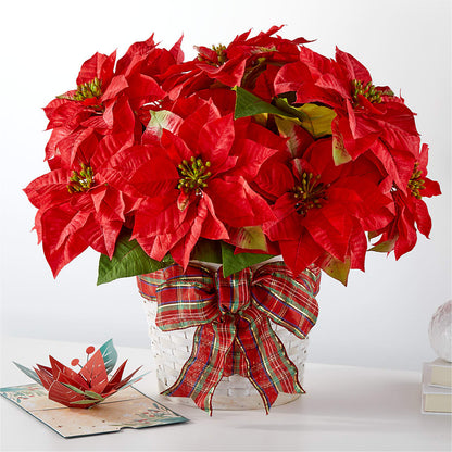 Happiest Holidays Poinsettia and Lovepop Card –  Maple Ridge Florist, Maple Ridge BC
