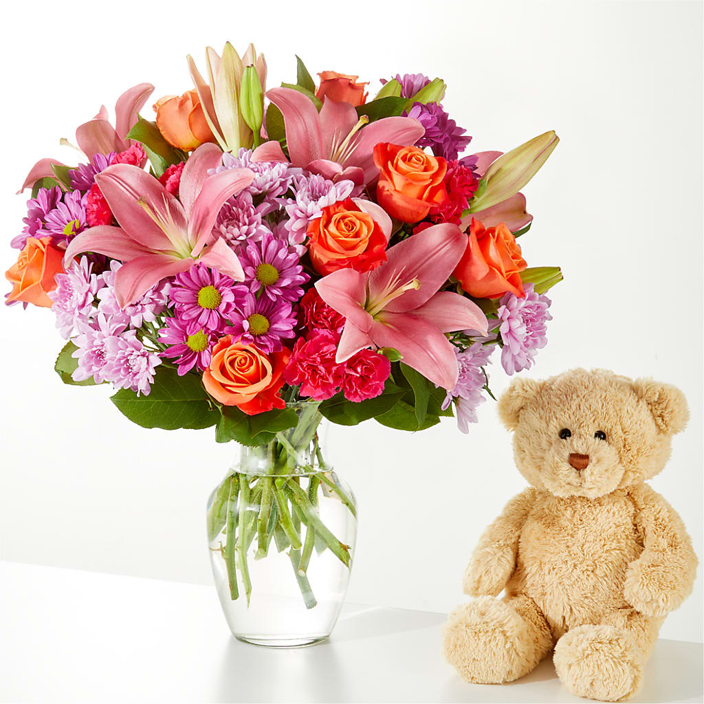 One and Only Bouquet and Bear Bundle –  Maple Ridge Florist, Maple Ridge BC