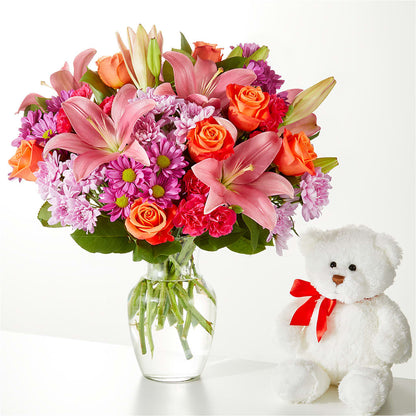 One and Only Bouquet and Bear Bundle –  Maple Ridge Florist, Maple Ridge BC