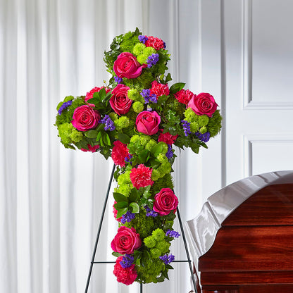 Tribute Rose Floral Cross –  Maple Ridge Florist, Maple Ridge BC