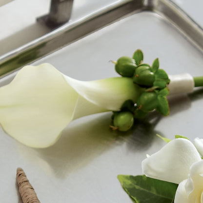 White Calla Boutonniere –  Maple Ridge Florist, Maple Ridge BC